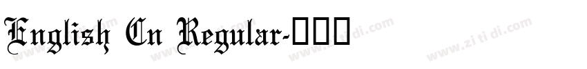 English Cn Regular字体转换